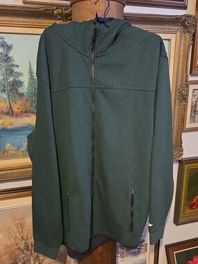 Athletic Works Forest Green Full-Zip Hoodie Sweater